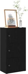 vidaXL Biblioteca Stejar negru 40x24x77 cm Lemn prelucrat GartenMobel Dekor (860365) Biblioteca