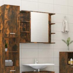 vidaXL Dulap baie cu oglinda stejar fumuriu 80x20, 5x64cm lemn compozit GartenMobel Dekor (815522)