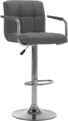 vidaXL Scaun de bar, gri deschis, material textil GartenMobel Dekor (283409)