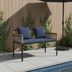 vidaXL Banca de exterior Gri si albastru marin 117 x 54 x 74.5 cm GartenMobel Dekor (42025241)