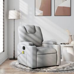 vidaXL Fotoliu de masaj rabatabil, gri deschis, textil GartenMobel Dekor (372377)