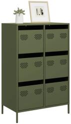 vidaXL Dulap înalt, verde masliniu, 68x39x101, 5 cm, otel GartenMobel Dekor (851224) Comoda