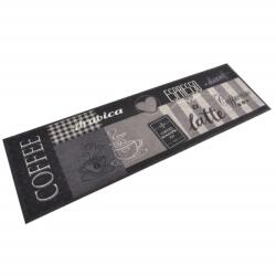 vidaXL Covor de bucatarie lavabil Coffee, negru, 45x150 cm, catifea GartenMobel Dekor (136555) Pres