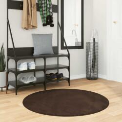 vidaXL Covor rotund maro HUARTE, Ø 100 cm, poliester, antiderapant (42022477) Covor