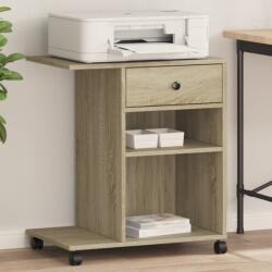 vidaXL Suport pentru imprimanta cu roti, stejar sonoma, 60x40x68, 5 cm GartenMobel Dekor (840641)