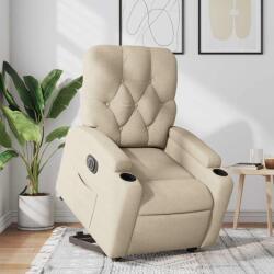 vidaXL Fotoliu electric rabatabil cu ridicare, crem, textil GartenMobel Dekor (3204743)