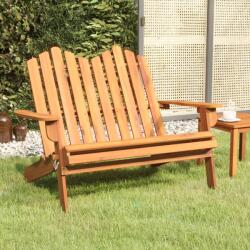 vidaXL Banca de gradina Adirondack cu perne 126 cm, lemn masiv acacia GartenMobel Dekor (360038)
