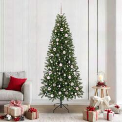 vidaXL Brad de Craciun artificial cu 300 LED Verde 210 cm PE si PVC GartenMobel Dekor (3397369)