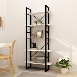 vidaXL Biblioteca cu 5 rafturi, alb, 80x30x175 cm, lemn masiv de pin GartenMobel Dekor (3081994) Biblioteca