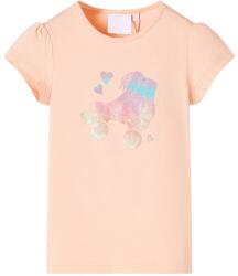 vidaXL Tricou pentru copii, portocaliu deschis, 128 GartenMobel Dekor (10587)