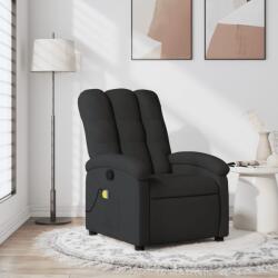 vidaXL Fotoliu de masaj rabatabil, negru, material textil GartenMobel Dekor (371741)