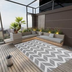 vidaXL Covor de exterior, gri, 190x290 cm, PP GartenMobel Dekor (316952)