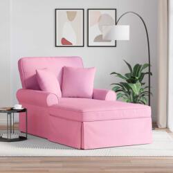vidaXL Chaise Lounge cu fusta cu perna Roz 91 x 157 x 91 cm tesatura GartenMobel Dekor (42022947)