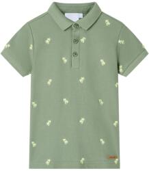 vidaXL Tricou polo pentru copii, kaki, 128 GartenMobel Dekor (11962)