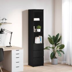 vidaXL Tablou Stejar negru 37, 5x35x180 cm Lemn prelucrat GartenMobel Dekor (861662) Comoda