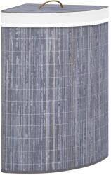 vidaXL Cos de rufe din bambus, pentru colt, gri, 60 L GartenMobel Dekor (320761)