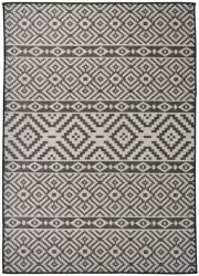 vidaXL Covor de exterior, dungi negre, 120x170 cm, tesatura plata GartenMobel Dekor (340851) Covor