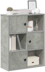 vidaXL Biblioteca, gri beton, 60x24x76, 5 cm, lemn prelucrat GartenMobel Dekor (860385) Biblioteca
