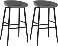 vidaXL Scaune de bar, 2 buc. , gri GartenMobel Dekor (248157)