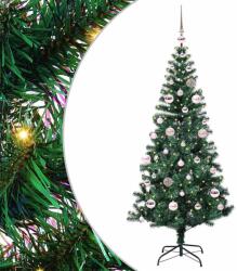vidaXL Pom de Craciun artificial pre-iluminat cu 150 LED Verde 150 cm GartenMobel Dekor (3396751)