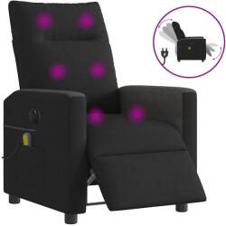 vidaXL Fotoliu electric de masaj rabatabil, negru, textil GartenMobel Dekor (3324047)