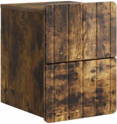 vidaXL Dulap de noapte suspendat, stejar fumuriu, 2 sertare, 33x34, 5x43 cm (898305)
