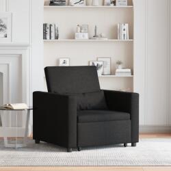 vidaXL Sofa Convertible 3 în 1 Fotoliu Singur Negru GartenMobel Dekor (42002686)