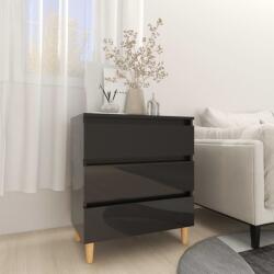 vidaXL Servanta, negru extralucios, 60x35x69 cm, PAL GartenMobel Dekor (806092) Comoda