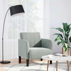 vidaXL Canapea scaun cu cotiere Gri deschis 54 cm catifea GartenMobel Dekor (4100578)