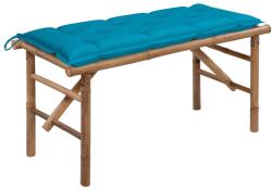 vidaXL Banca de gradina pliabila cu perna, 118 cm, bambus GartenMobel Dekor (3063868)