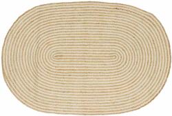vidaXL Covor Natural si Alb 100 x 152 cm Iuta GartenMobel Dekor (42010763) Covor