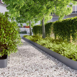 vidaXL Borduri de gazon 10 buc Antracit 20x103 cm Otel laminat la rece GartenMobel Dekor (860156)