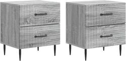 vidaXL Set 2 noptiere dormitor gri Sonoma cu 4 sertare, 43 x 34, 5 x 47, 5 cm (894768)