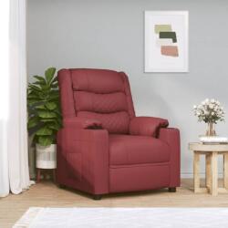 vidaXL Fotoliu rabatabil electric, rosu vin, piele ecologica GartenMobel Dekor (3143453)