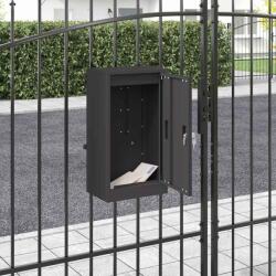vidaXL cutie postala Negru 30 x 23 x 55 cm Otel GartenMobel Dekor (874947)