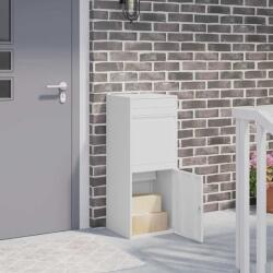 vidaXL Cutie pentru colet cu depozitare Alb 41 x 38 x 103 cm Otel GartenMobel Dekor (874934)
