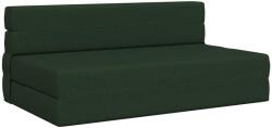 vidaXL Canapea Plianta cu Pat Verde închis 203 x 152 x 15 cm tesatura GartenMobel Dekor (900122) Canapea