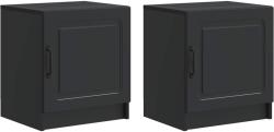vidaXL Set 2 noptiere negre din lemn prelucrat, 43 x 34, 5 x 47 cm (895718)