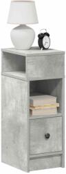 vidaXL Noptiere, 2 buc. , cu sertar, Gri beton, 25x31x66 cm GartenMobel Dekor (858621)