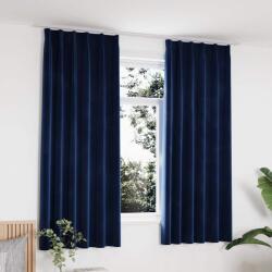 vidaXL Draperii opace cu carlige, 2 buc, albastru, 140x175 cm, catifea GartenMobel Dekor (134532)