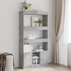 vidaXL Dulap înalt, gri beton, 92x33x180 cm, lemn prelucrat GartenMobel Dekor (3309621) Biblioteca