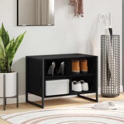 vidaXL Dulap pentru pantofi Stejar Negru 60 x 35 x 44 cm Lemn compozit GartenMobel Dekor (886456) Pantofar