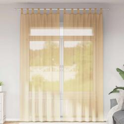 vidaXL Perdele Voile cu Bucle 2 buc Nisip 140x260 cm GartenMobel Dekor (4102310)