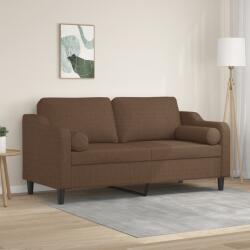 vidaXL Canapea cu 2 locuri cu pernute, maro, 140 cm, textil GartenMobel Dekor (3200848) Canapea