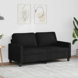 vidaXL Canapea cu 2 locuri, negru, 140 cm, material textil GartenMobel Dekor (359167) Canapea