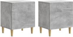 vidaXL Set 2 noptiere gri beton din lemn prelucrat, 43 x 34, 5 x 50 cm (894572)