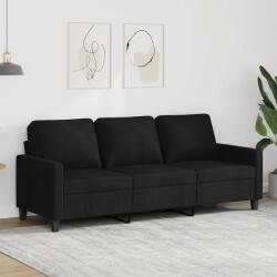 vidaXL Canapea cu 3 locuri, negru, 180 cm, material textil GartenMobel Dekor (359175) Canapea