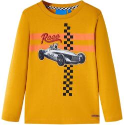 vidaXL Tricou pentru copii cu maneci lungi, ocru, 104 GartenMobel Dekor (13075)