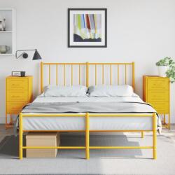 vidaXL Noptiere, 2 buc. , galben mustar, 36x39x78 cm, otel GartenMobel Dekor (846585)