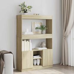 vidaXL Dulap înalt, stejar sonoma, 92x33x140 cm, lemn prelucrat GartenMobel Dekor (3309611) Biblioteca
